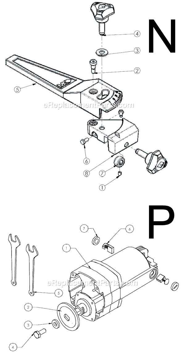 Page G Diagram and Parts List for MK-TX-3  MK Diamond Tile Saw